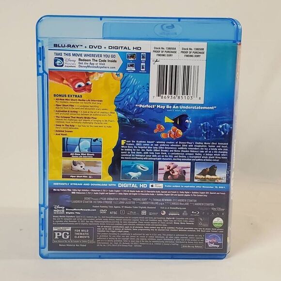 Finding Dory Blu-ray • DVD - Picture 3 of 3